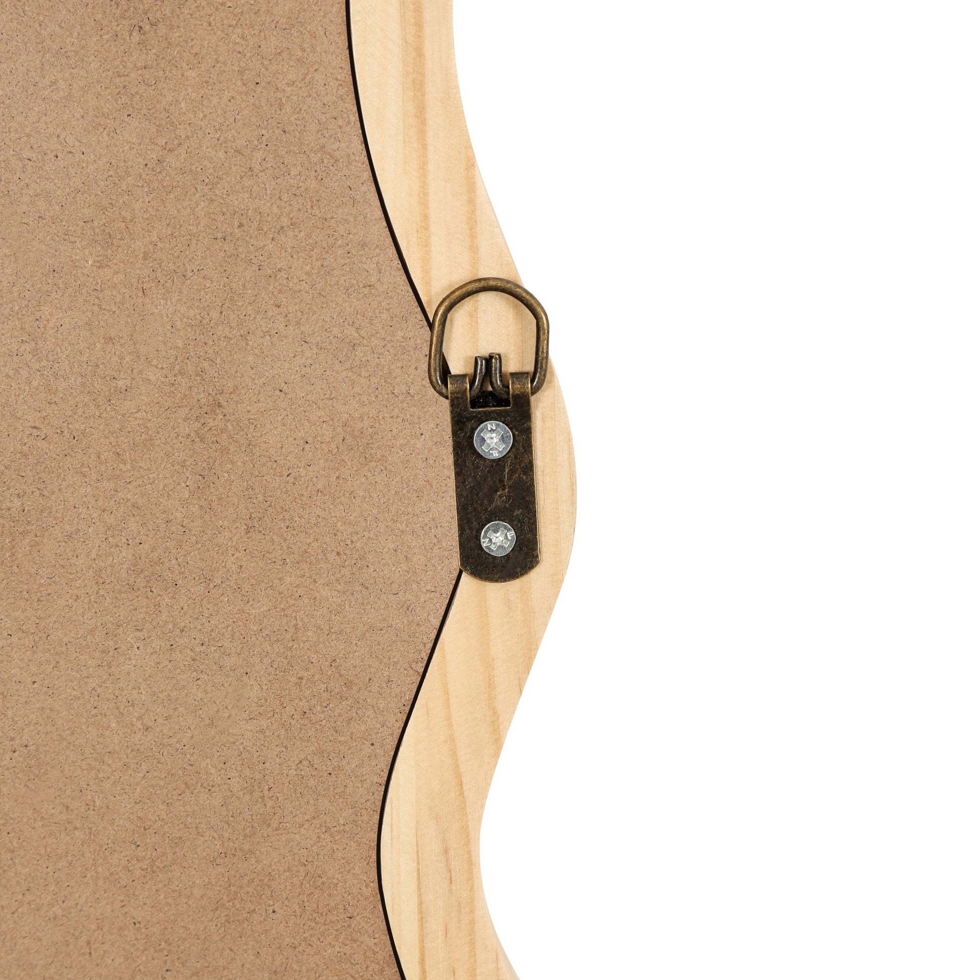 Solid Wood Wavy Rectangle Mirror Natural Wood40" X 28" Modern Mirror Wall Decor For Bathroom, Bedroom, Living Room, Dining Room, Cloakroom, Entryway Natural Wood Glass Solid Wood