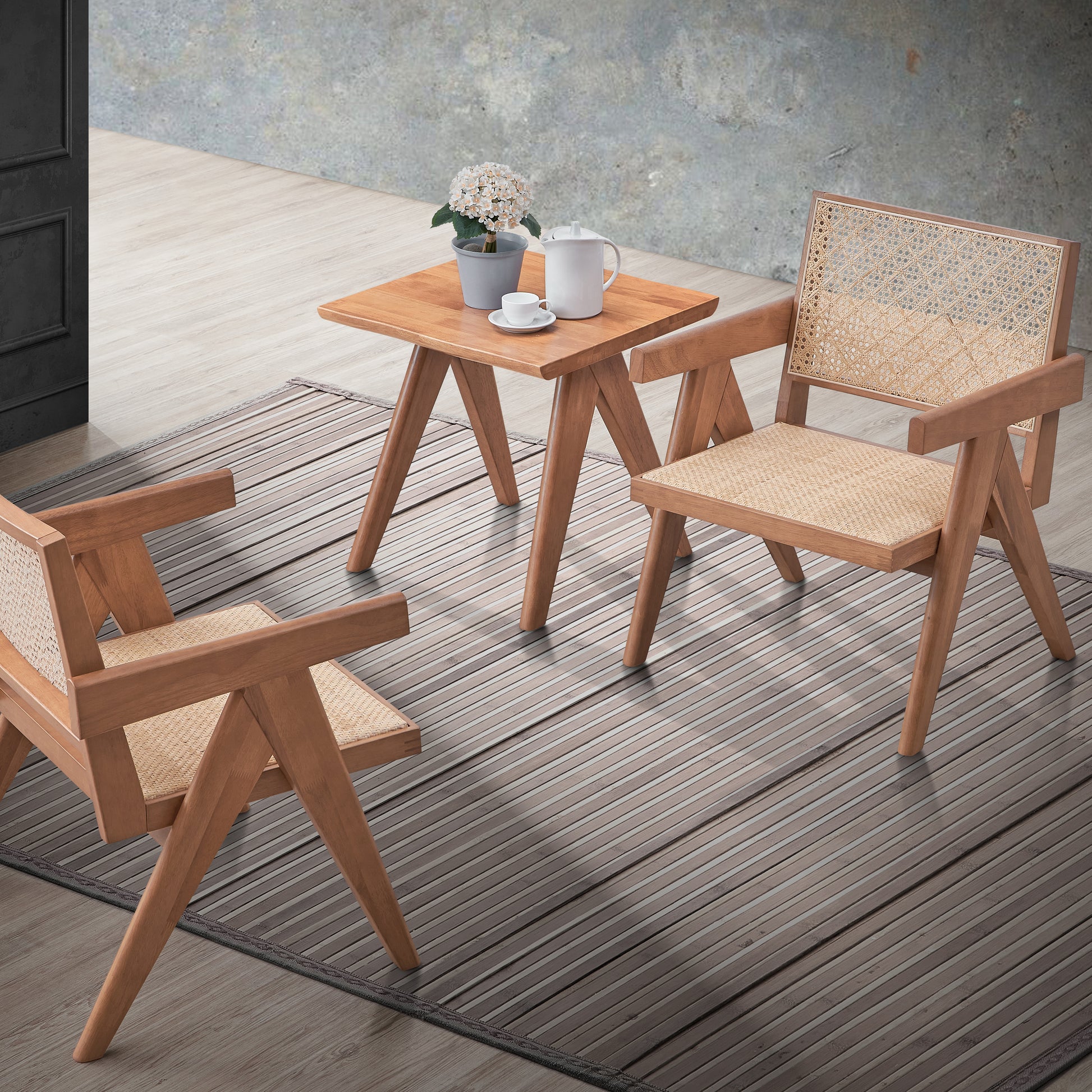 Natural Accent Table Natural Primary Living Space Rectangular Rubber Wood