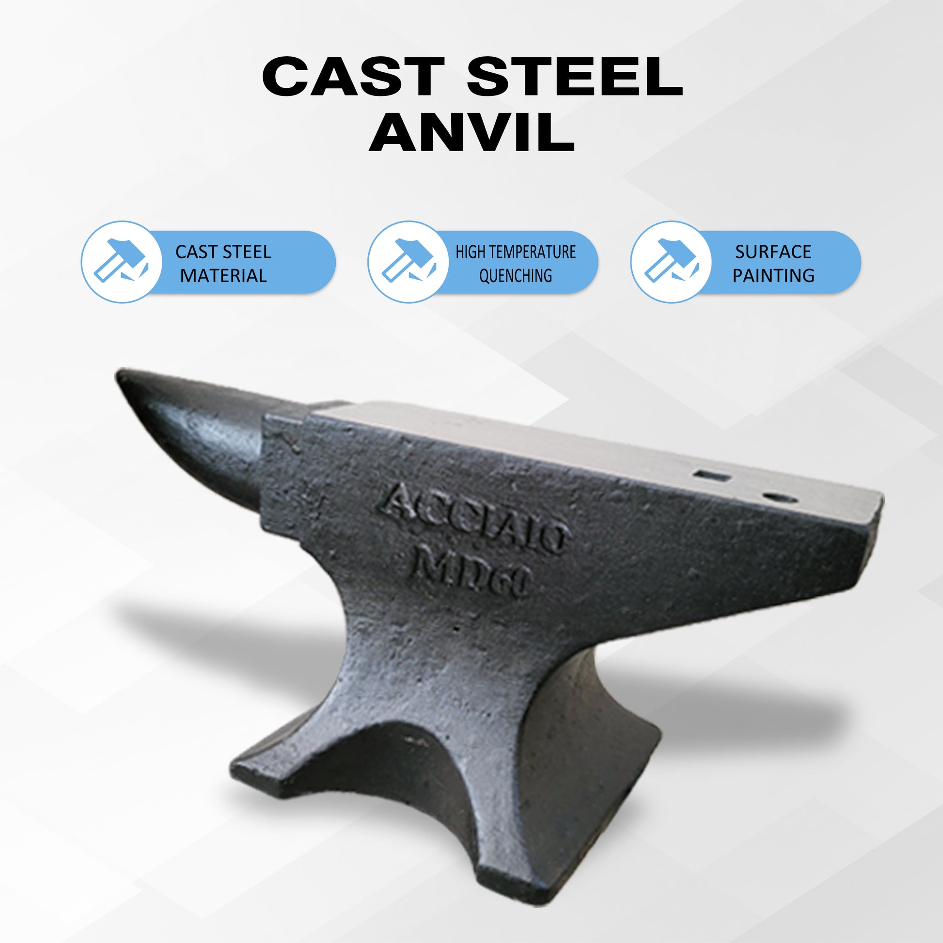Single Horn Anvil 132Lbs Cast Steel Anvil Blacksmith For Sale Forge Tools And Equipment Anvil Rugged Round Horn Anvil Blacksmith Jewelers Metalsmith Blacksmith Tool Black Carbon Steel