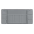 Full Size Murphy Bed With Drawers, Cabinets And Usb Ports,Gray Full Gray Mdf Lvl