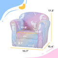 Qaba Kids Sofa Chair, Toddler Sofa With Glow In The Dark Fairy Design & Wooden Frame, Upholstered Baby Sofa For 18 36 Months For Bedroom, Livingroom, Playroom, Kid Room, Multicolor Pink Fabric