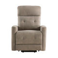 Power Lift Chair With Massage And Heat Comfort Brown Microfiber Upholstery Living Room Furniture 1Pc Power Reclining Motion Chair Brown Microfiber Wood Primary Living Space Plywood,Solid Wood