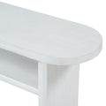 Elegant Minimalist Console Table With Rounded Edges And Sturdy Shelf Design For Entryway, Living Room Antique White Antique White Solid Wood Mdf