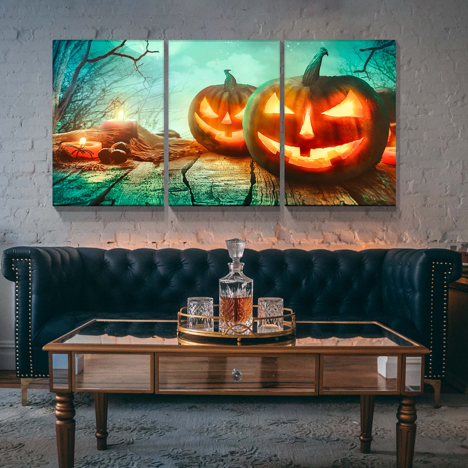 3 Pcs Halloween Pumpkin Wall Decoration Painting Gift Posters Home Decoration Wall Art Pictures Hd Canvas Print,Stretched And Framed Ready To Hang 2840Inch Thickness 1.5Inch Rectangle Wrapped Canvas Multicolor Halloween Large 33In 40In Painting Prints