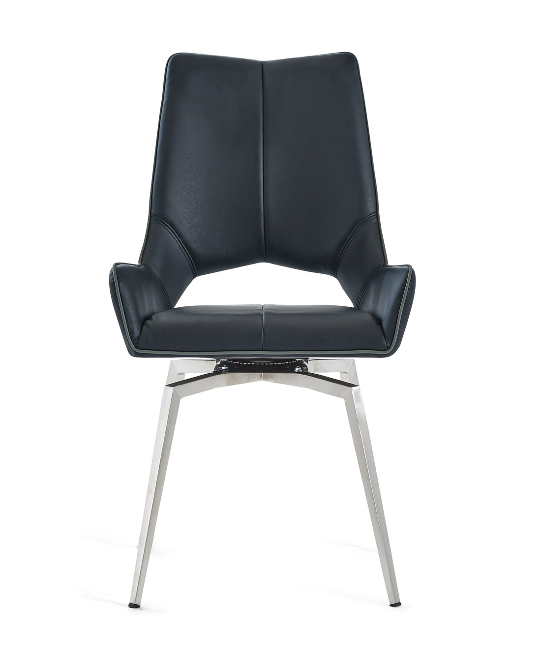 Jack Swivel Black Dining Chair Kit Of 2 Solid Dining Room Rubberwood Solid Back Set Of 2 Polyurethane Black Foam Wipe Clean Rectangular Casual Side Chair Metal & Wood Stainless Steel