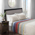 3 Piece Reversible Quilt Set Clay Red King Cal King Red Polyester