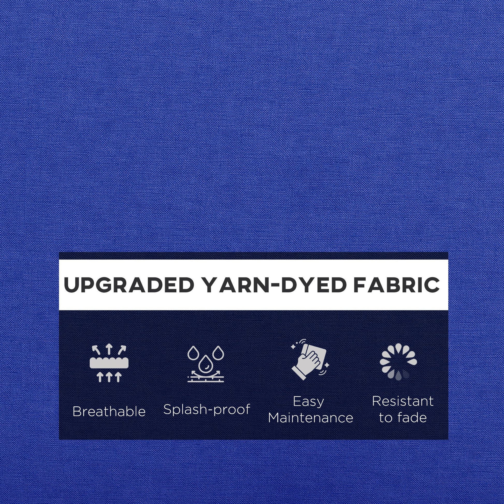 Outsunny 4 Piece Patio Chair Cushion And Back Pillow Set, Seat Replacement Patio, Cushions Set For Outdoor Garden Furniture, Navy Blue Blue Fabric