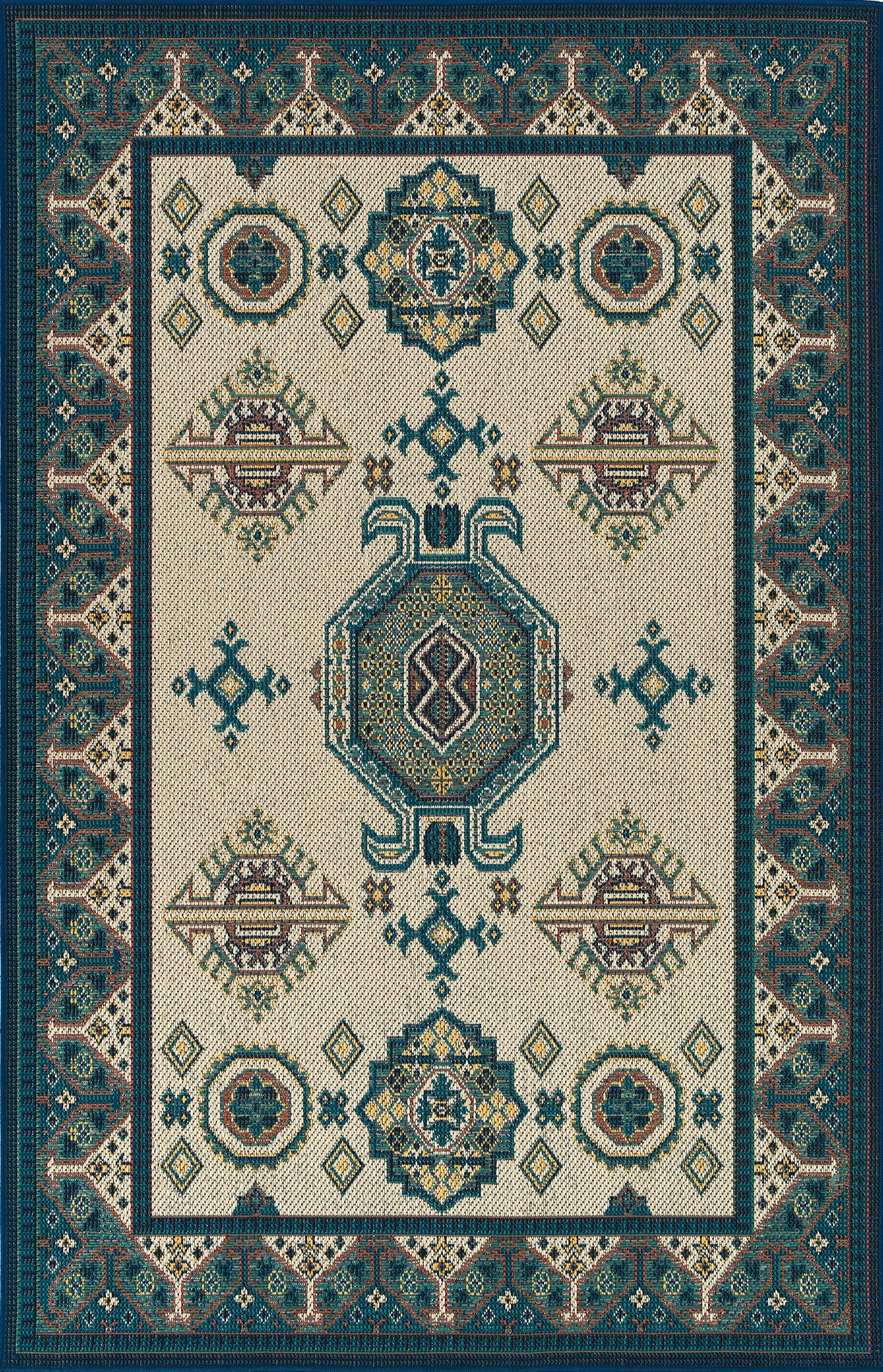 Traditional, Transitional, Oriental, Medallion, Border, Cut Pile 2'2" X 8' Runner Multi Polypropylene