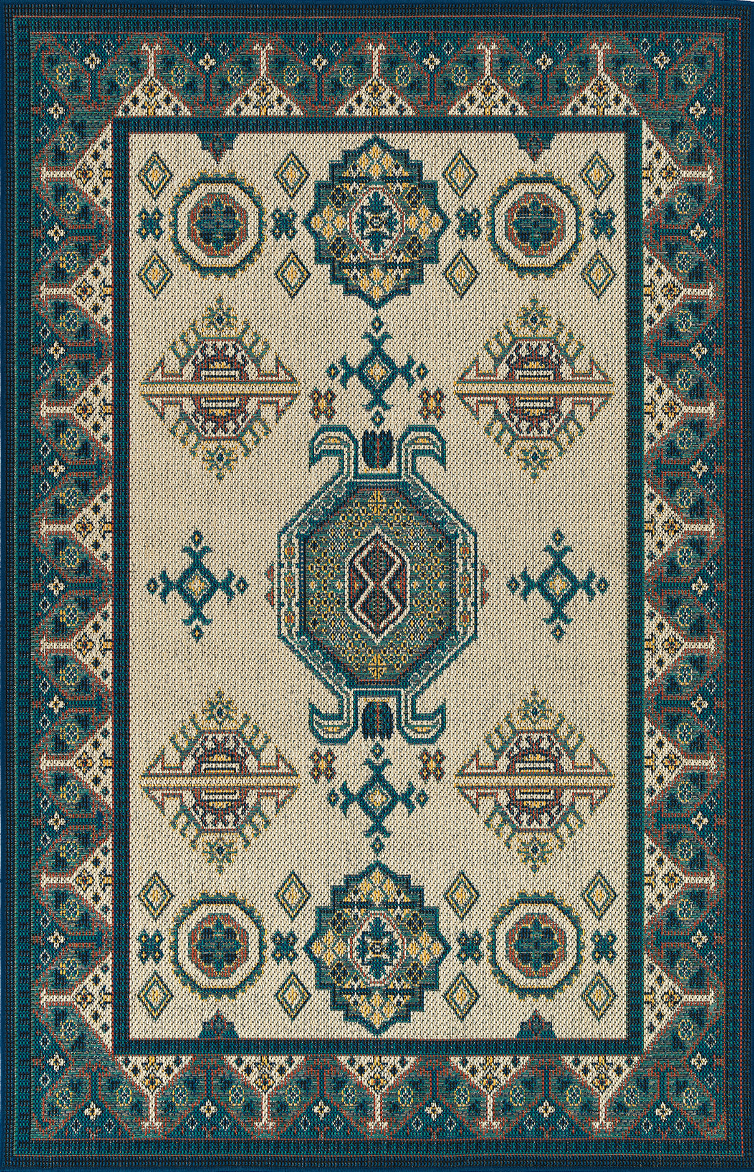 Traditional, Transitional, Oriental, Medallion, Border, Cut Pile 2'2" X 8' Runner Multi Polypropylene