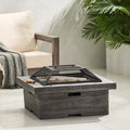 Mgo 29 Square Wood Burning Fire Pit Grey Magnesium Oxide