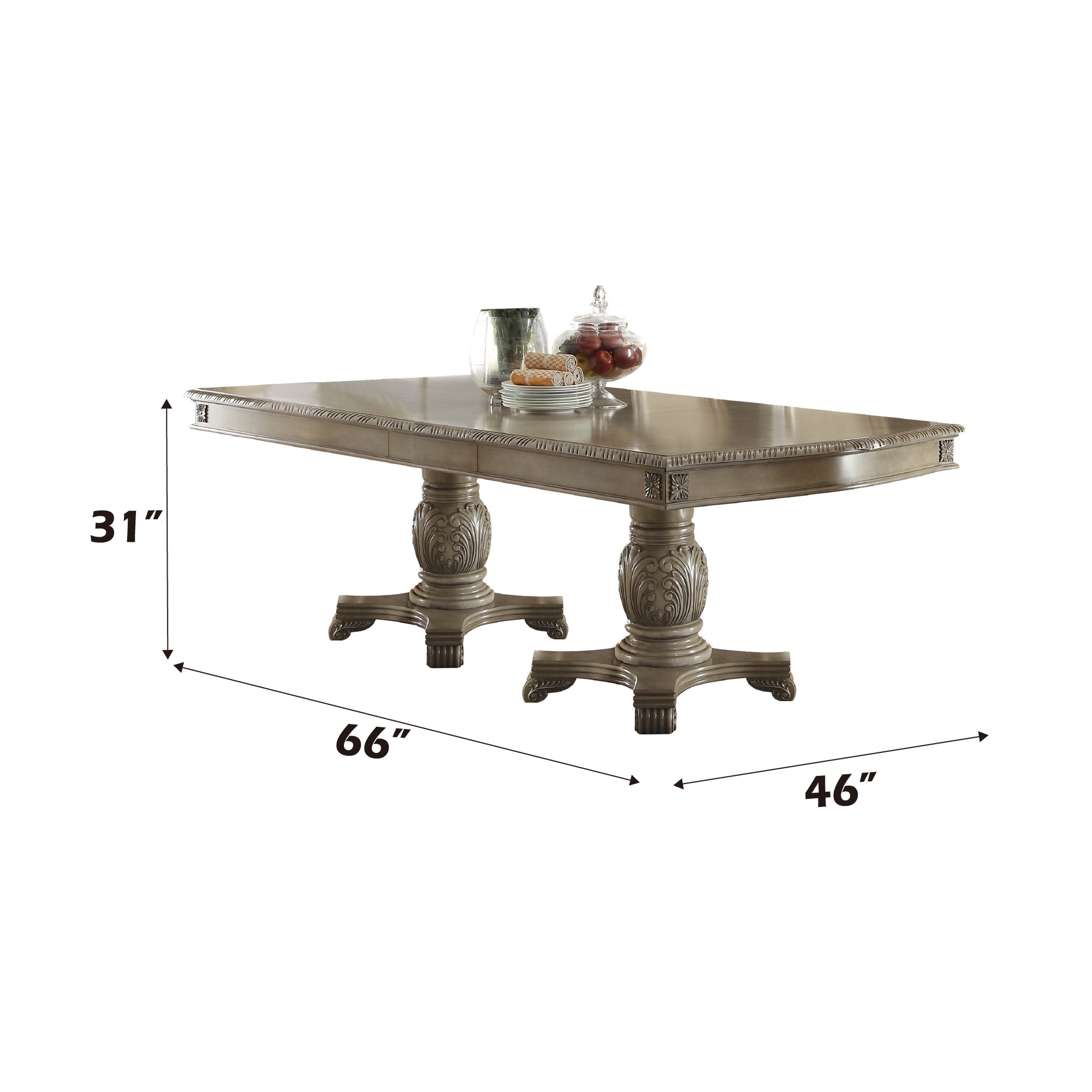 Chateau De Ville Dining Table, Antique White 64065A White Wood