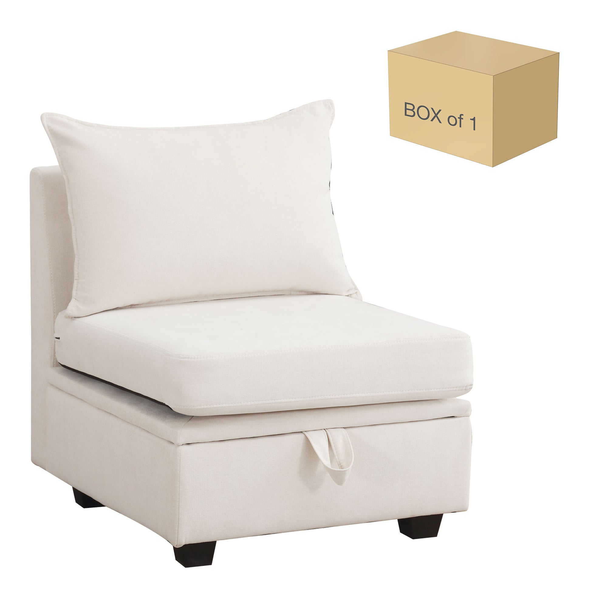 Modular Sectional Sofa, Convertible Sofa Couch With Storage, Sleeper Sectional Sofa Set, Flexible Modular Combinations Fabric Couch For Living Room,Beige 1 Pcs Beige Wood Soft Heavy Duty Fabric 1 Seat