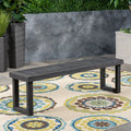 Nestor Bench, Dark Grey Dark Grey Acacia Wood