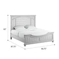 Mariano Gray Queen Panel Bed Queen Gray Solid Wood