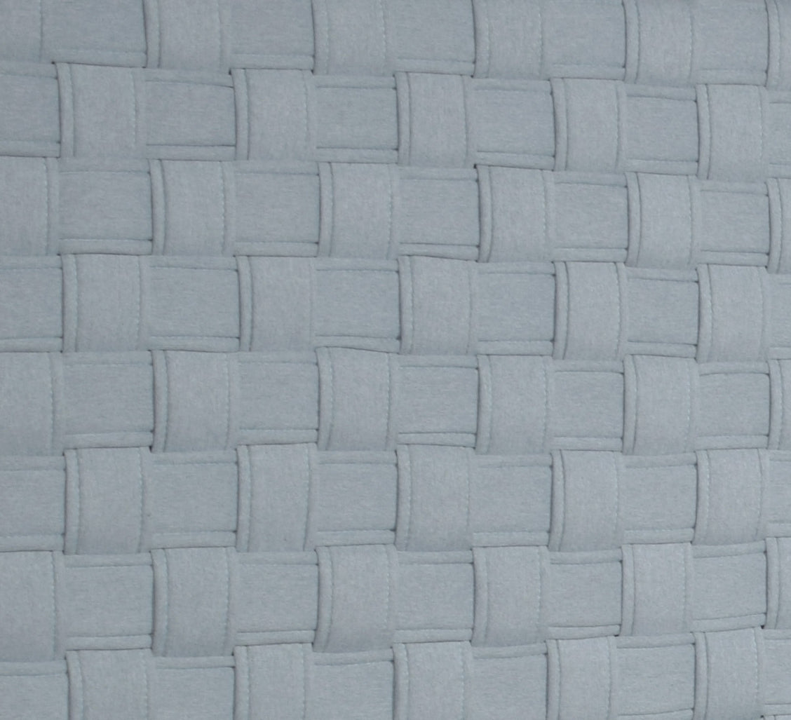 Saree Queen Bed, Light Teal Chenille & Gray Finish Bd02353Q Queen Gray Wood