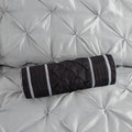7 Piece Tufted Comforter Set Grey Queen Queen Grey Polyester