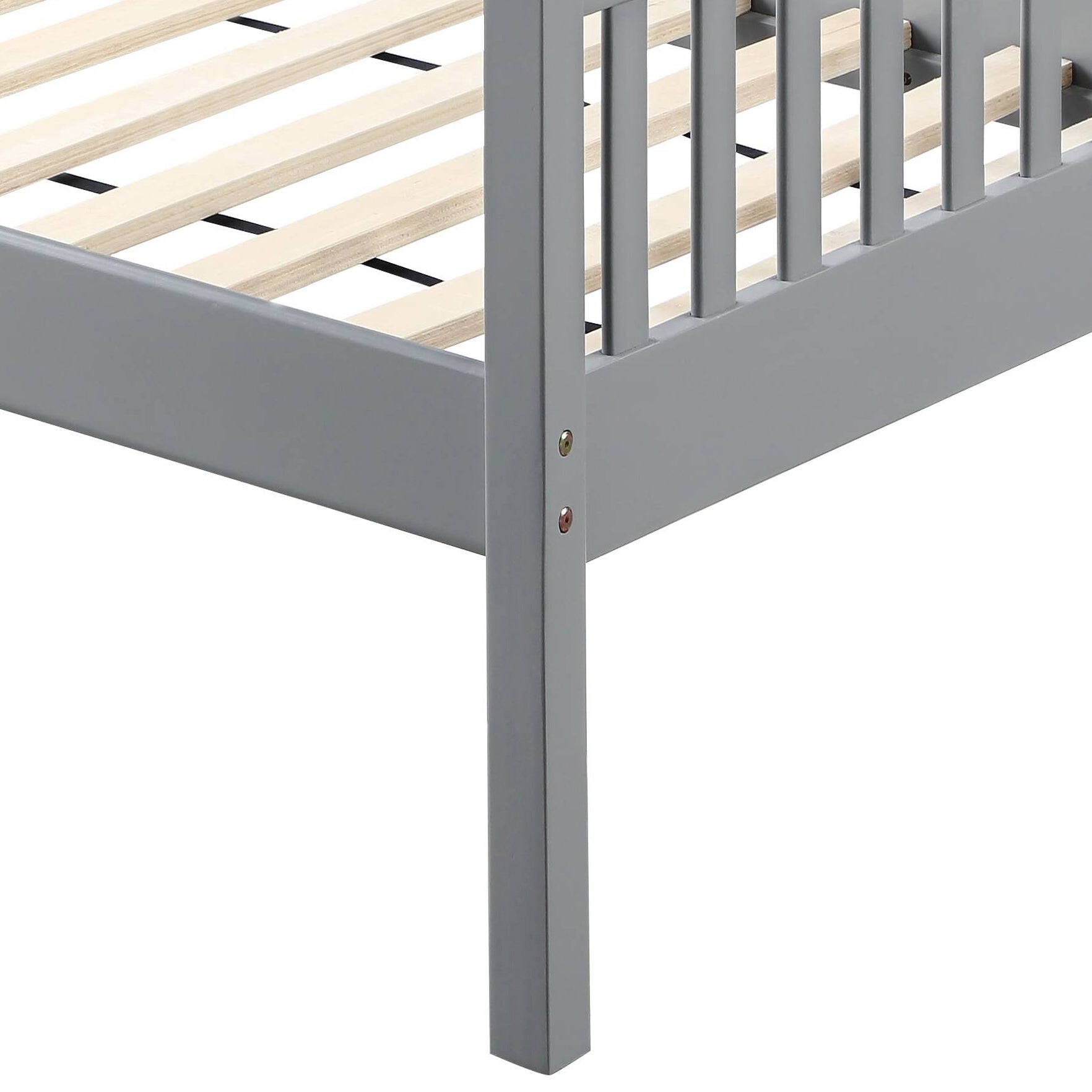 Grey Slatted Back Twin Daybed Box Spring Not Required Twin Grey Wood Gray Transitional Wood