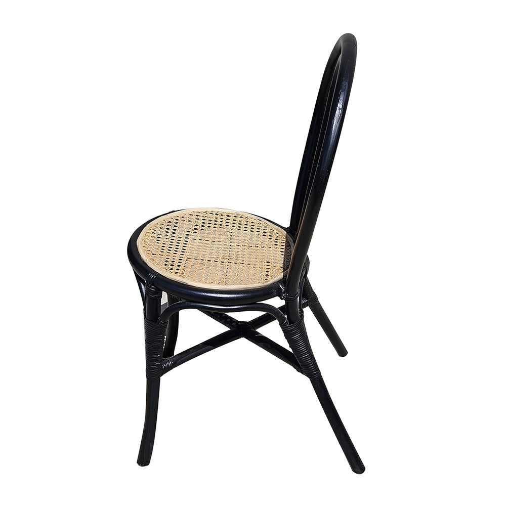 Set Of 2, 15.5X20.5X35.5" Black Rattan Dining Chair Black Multi Primary Living Space Rattan