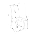 Set Of 2Upholstered Side Chairs, White And Chrome Solid White Rectangular Side Chair Chrome,Faux Leather