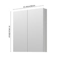 36'' W X 36'' H Bathroom Mirror Medicine Cabinet Wooden Door Medicine Cabinets For Bathroom, Wall Mounted Recessed Or Surface, Bathroom Mirror With Storage White Engineered Wood