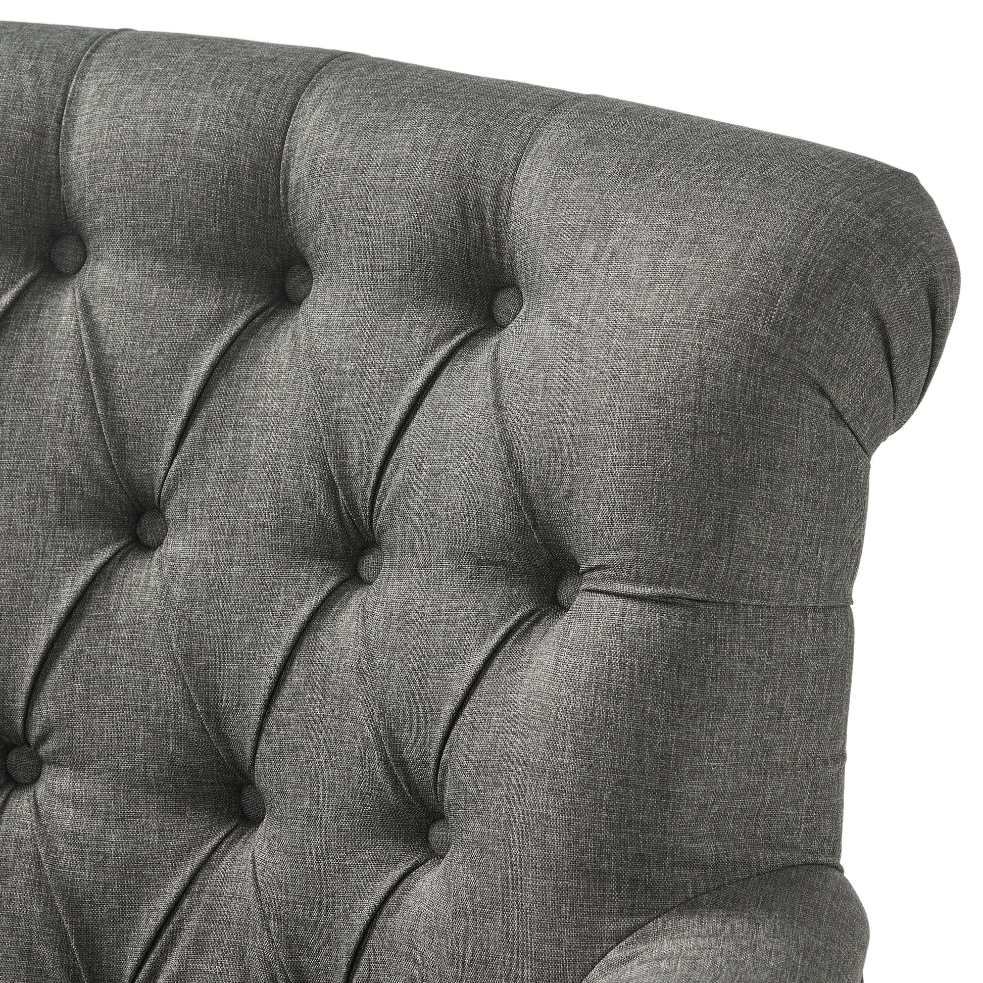 Club Chair Dark Gray Fabric