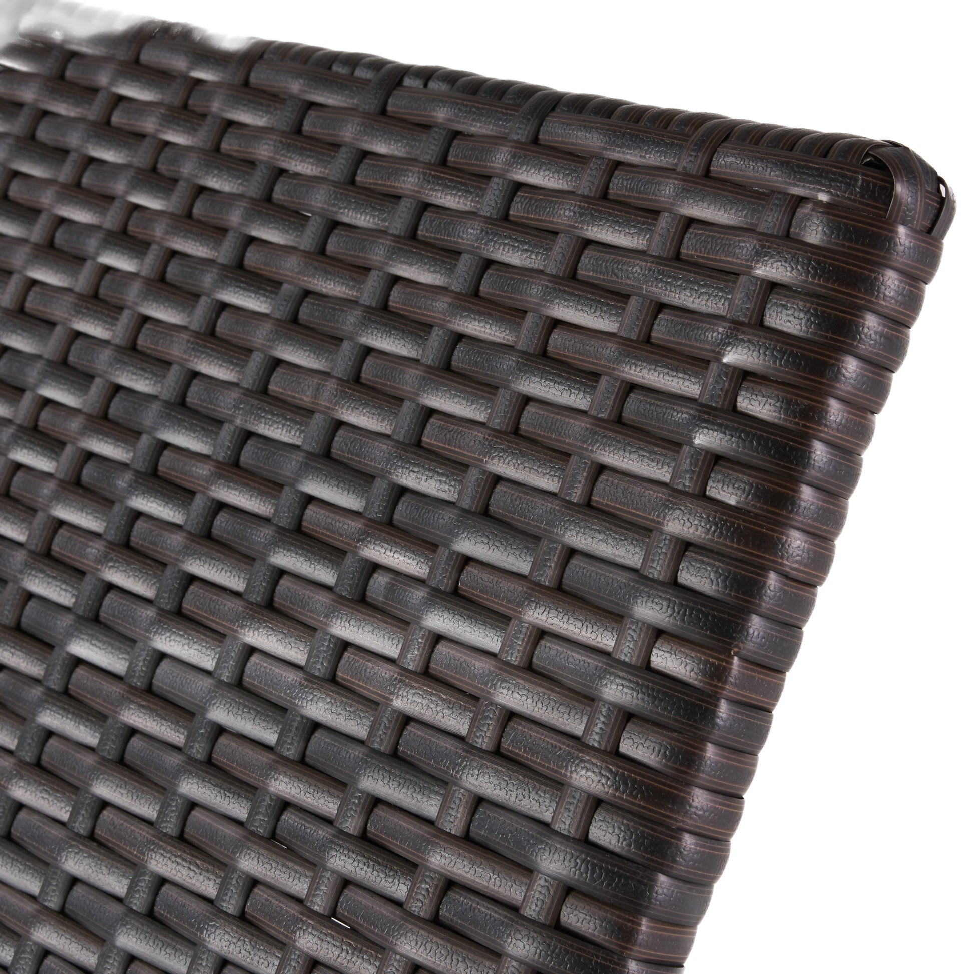 Kauai Pe Wicker Chaise Brown Multi Rattan Metal