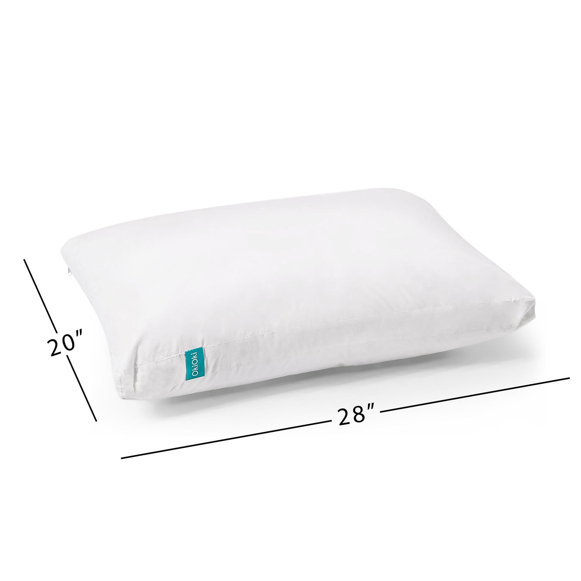 Bed Pillow White Fabric