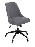 Kinsley Swivel Upholstered Desk Chair Dark Gray Dark Gray Fabric