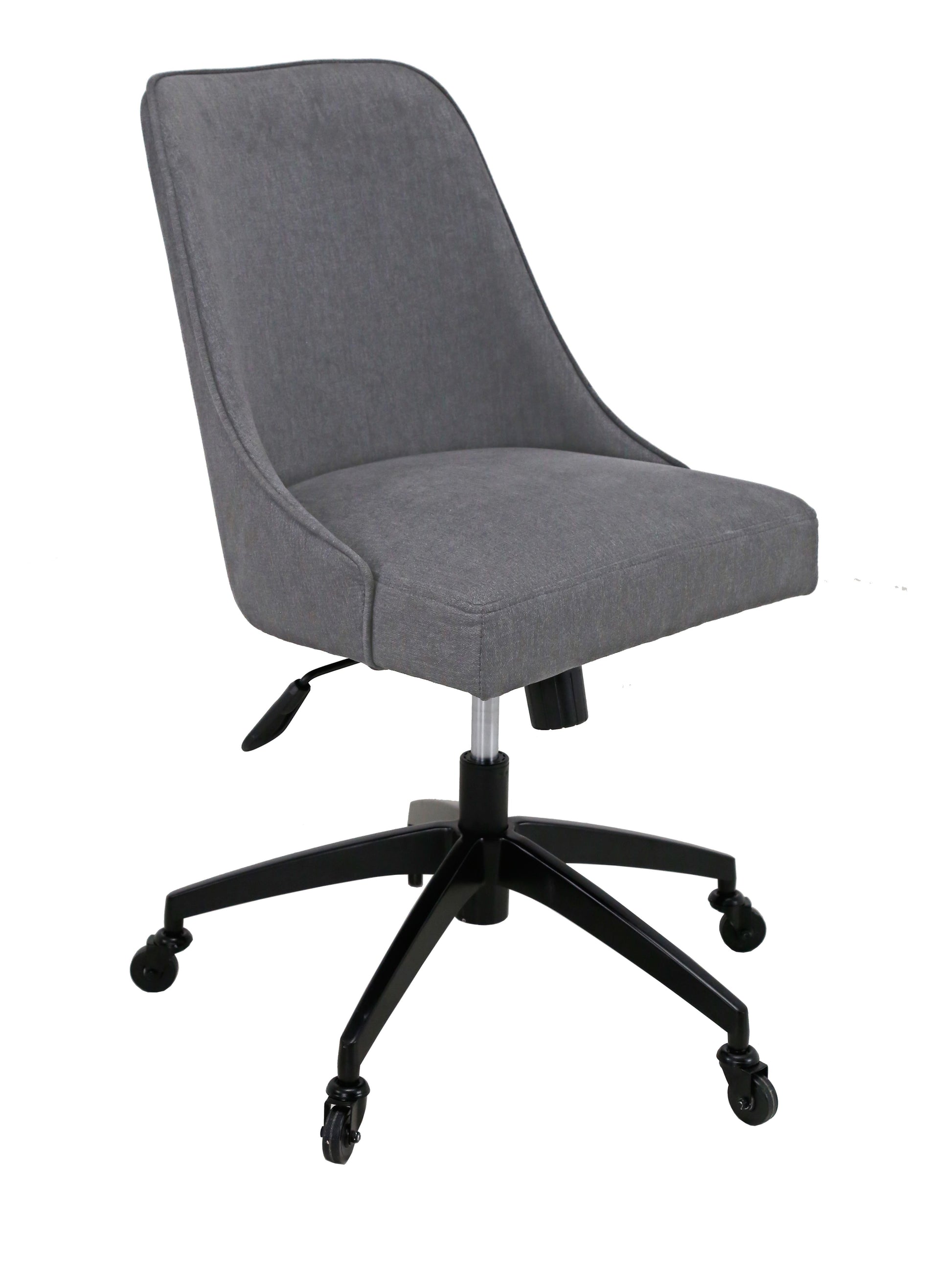 Kinsley Swivel Upholstered Desk Chair Dark Gray Dark Gray Fabric