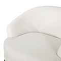 Club Chair White Fabric