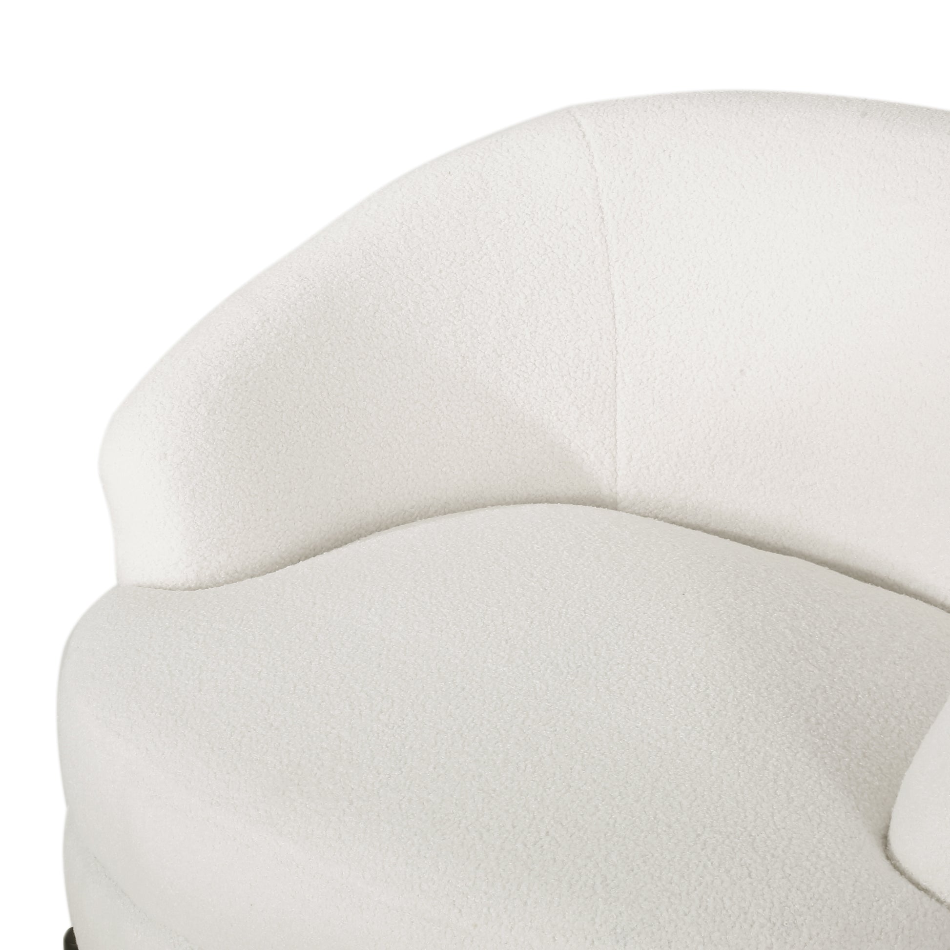 Club Chair White Fabric