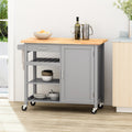 Kitchen Cart Grey Wood
