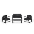 Navan 4 Pc Chat Set Dark Gray Aluminium
