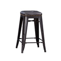 Hank Counter Stool Set Of 2 Dark Gray Dark Gray Wood