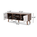 Tv Stand White Walnut 40 49 Inches Wood