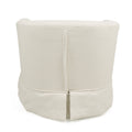 Swivel Chair White Fabric