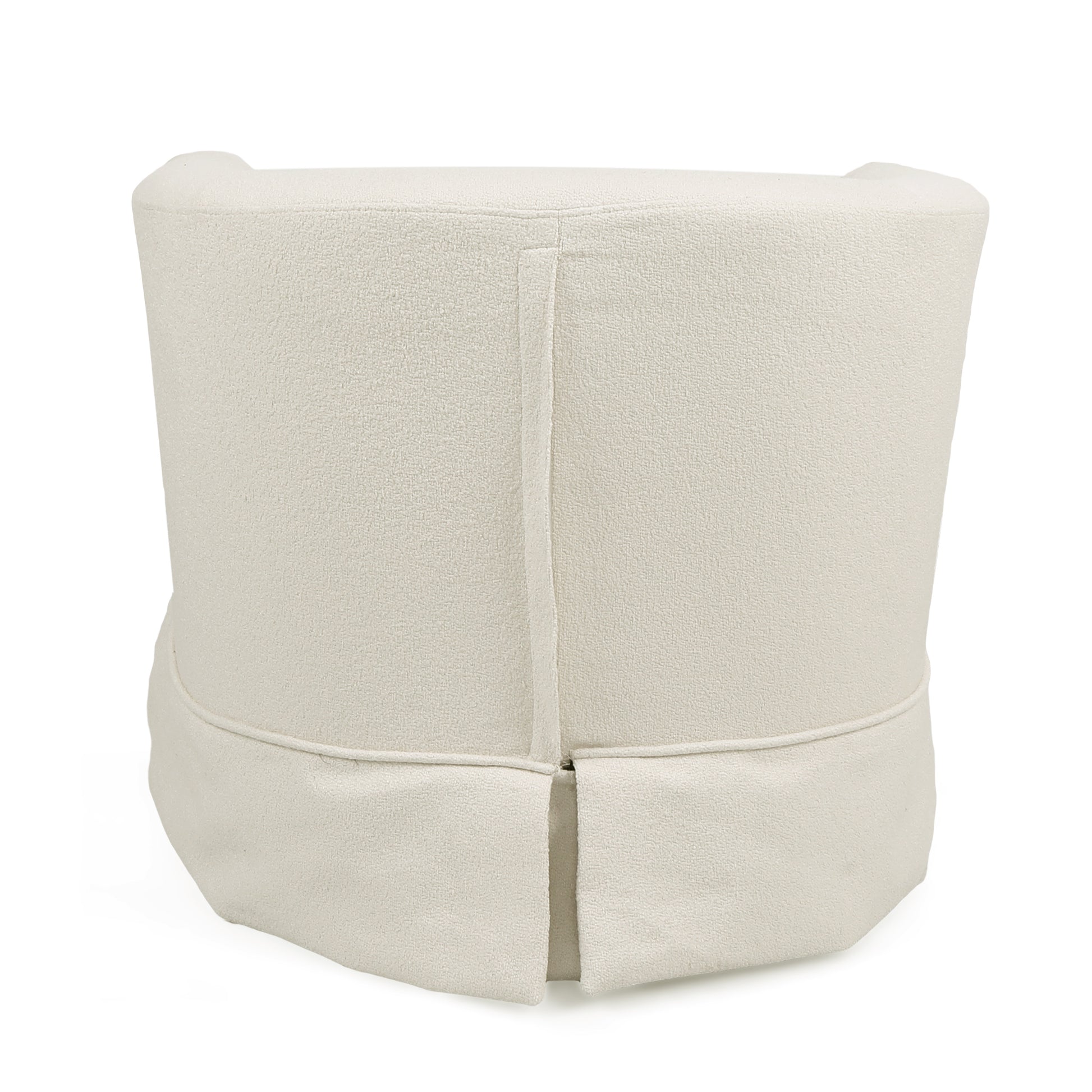 Swivel Chair White Fabric