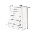 Oak Finish 1Pc Chest Of Drawers Wooden Texture 5X Drawers Storage Bedroom Furniture Oak Bedroom Contemporary,Modern,Transitional Rubberwood Particle Board Mdf,Rubber Wood