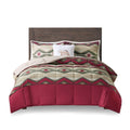 Down Alternative Comforter Set With Throw Pillow King Multicolor Polyester