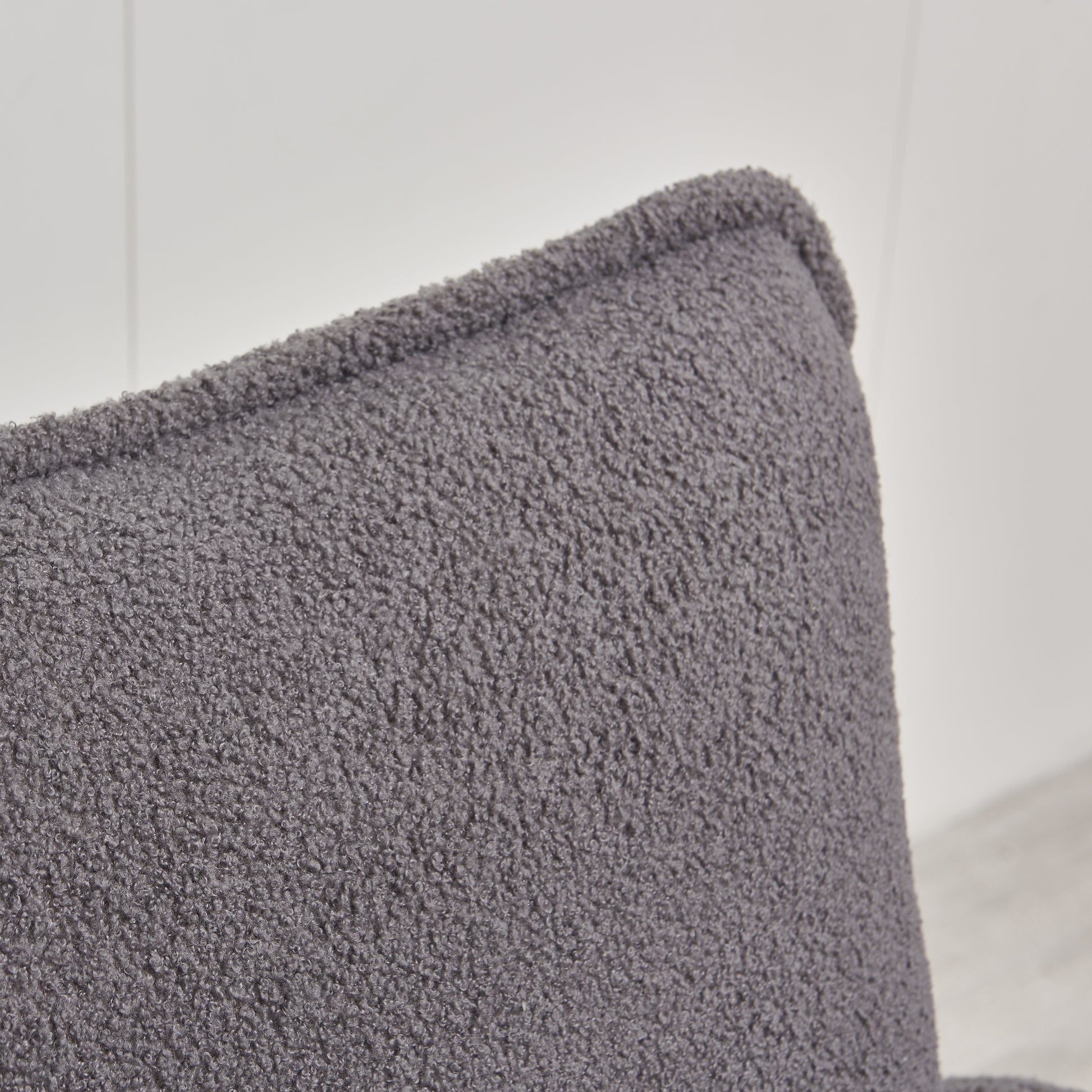 Modern Sherpa Upholstered Accent Chair, Comfortable Living Room Armchair, Lounge Chair For Bedroom, And Office Stylish And Ergonomic Design Gray Foam Sherpa