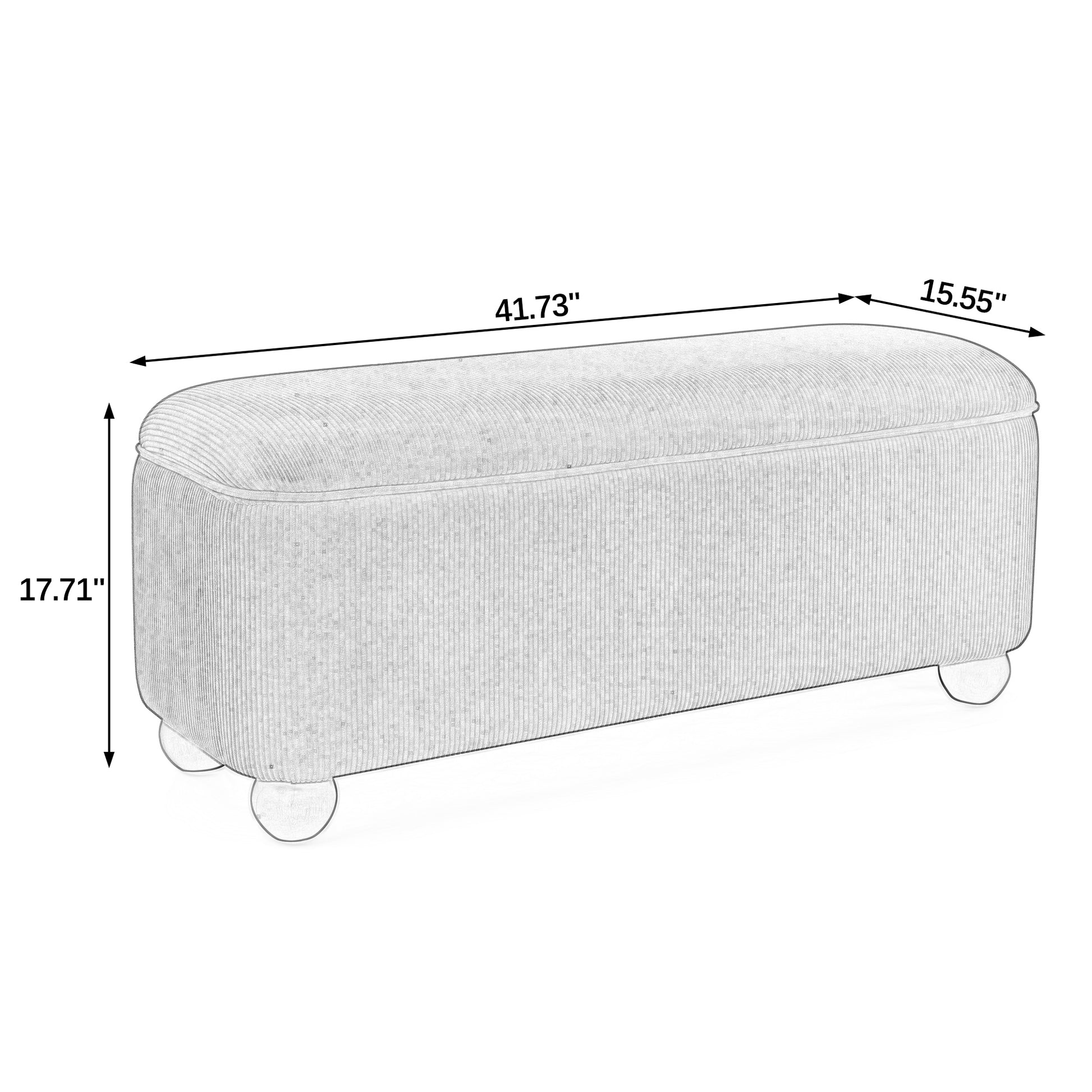Flannelette Fabric Storage Ottoman Bench, Cushioned Bed End Ottoman Bench With Storage And Seat, Suitable For Bedrooms, Living Rooms, And Entrance Passages Green 41.73"*15.55"*17.71" Green Foam