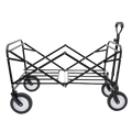 Collapsible Foldable Wagon Cart With Strapping System Beach Wagon Utility Cart Utility Wagon Grocery Cart For For Camping Shopping Sports Gardeing Fishing Supports 360Lbs All Terrain Wheels Black
