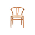Natural Solid Wood Wishbone Design Backrest Chair With Canvas Seat For Dining Room And Kitchen Wood Natural Modern Solid Wood