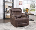 Valencia 3 Piece Dual Power Reclining Living Room Set Dark Brown Dark Brown Faux Leather