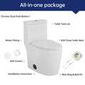 1.1 1.6 Gpf Elongated Comfort Height Floor Mounted One Piece Toiletcupc Certified, Watersense Cetified, Ceramic, White Color, Soft Close Seat White Ceramic