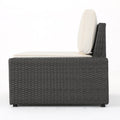 Santa Cruz Arm Chairs L & R Grey Pe Rattan Iron