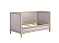 Beige And Weathered Oak Twin Daybed Twin Beige Wood Bedroom Pine Linen Wood