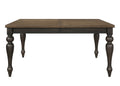 Traditional 1Pc Dining Table Two Tone Finish Gray Brown Finish 18