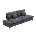 United Linen Sofaaccent Sofa Seat Sofa With Metal Feet Dark Gray Linen 3 Seat