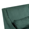 Coolmore Modern Accent Chair,Upholstered Armchair With Scooped Arms For Bedroom,Apartment,Studio,Office,Waiting Room Emerald Corduroy Emerald Foam Corduroy